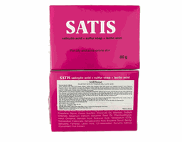 Xà phòng Satis giúp loại bỏ tế bào chết, làm sạch da, giảm dầu mụn (Hộp 80g)