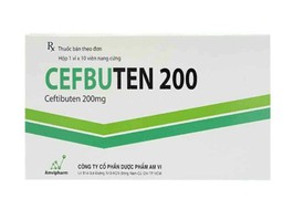 Thuốc Cefbuten 200mg Amvi điều trị nhiễm khuẩn (Hộp 1 vỉ x 10 viên)