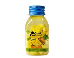 Kẹo Play Candy dứa bổ sung vitamin C, cho hơi thở thơm mát (Lọ 22g)