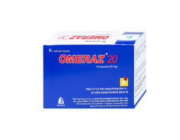 Viên nang Omeraz 20 Boston điều trị và dự phòng tái phát loét dạ dày, tá tràng (Hộp 5 vỉ x 4 viên)