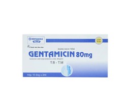 Thuốc tiêm Gentamicin 80mg/2ml điều trị nhiễm khuẩn (Hộp 10 ống x 2ml)