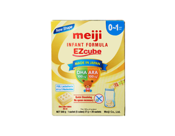 Sữa Meiji thanh Infant Formula Ezcube giúp phát triển trí não, hỗ trợ tiêu hóa cho bé 0-1 tuổi (Hộp 540g)