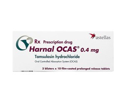 Thuốc Harnal Ocas 0.4mg điều trị hội chứng tăng sản lành tính ở tuyến tiền liệt (Hộp 3 vỉ x 10 viên)