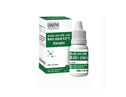 Thuốc nhỏ mắt - mũi Natri clorid 0.9% Danapha dùng rửa mắt, mũi trong trường hợp bị ngứa, bẩn, viêm dị ứng (Lọ 10ml)