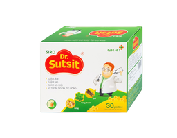 Siro Dr.Sutsit 5ml giúp giảm ho, sổ mũi, giải cảm cho trẻ em (Hộp 30 gói) 