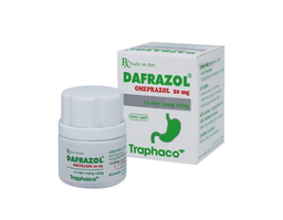 Thuốc Dafrazol 20mg điều trị và phòng ngừa viêm loét dạ dày tá tràng, trào ngược dạ dày thực quản (Lọ 14 viên)