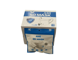 Khẩu trang Ami 5D Mask (đen) ngăn chặn bụi xâm nhập vào đường hô hấp (Hộp 10 túi)