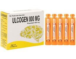Thuốc Ulcogen 800mg giúp điều trị rung giật cơ, chóng mặt (4 vỉ x 5 ống 8ml)