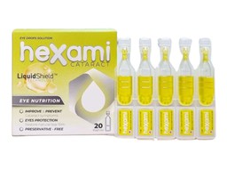 Dung dịch nhỏ mắt Hexami Cataract Eye drops hỗ trợ điều trị làm giảm và làm chậm đục thủy tinh thể do tuổi tác (Hộp 2 ống * 10 ml)