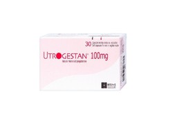 Thuốc Utrogestan Cap 100 mg điều trị rối loạn tiền kinh nguyệt, rụng trứng (2 vỉ * 15 viên)