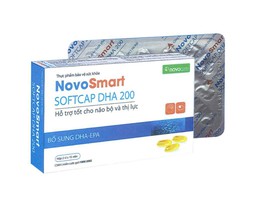 Viên uống Novosmart DHA 200 giúp phát triển não bộ và thị lực cho trẻ (Hộp 2 vỉ x 15 viên)