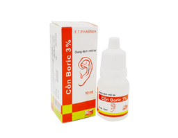 Dung dịch nhỏ tai Cồn Boric 3% Dược 3-2 phòng viêm tai (Lọ 10ml)