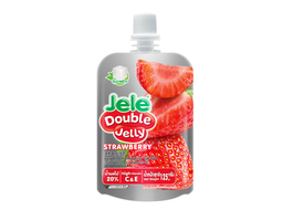 Nước Ép Trái Cây Thạch Double Jelly Dâu Jele (Hồng) 125g