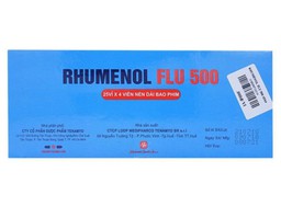 Thuốc Rhumenol Flu 500 Medipharco điều trị đau đầu, sốt từ nhẹ đến vừa (25 vỉ * 4 viên)