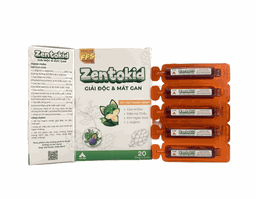 Thực phẩm bảo vệ sức khỏe Zentokid Giải Độc & Mát Gan giúp lợi mật, lợi tiểu, giảm nóng trong (Hộp 4 vỉ x 5 ống)