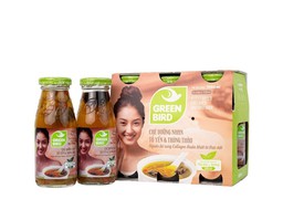 Chè Dưỡng Nhan Tổ Yến & Trùng Thảo Green Bird giúp chống lão hóa, làm đẹp da (Lốc 4 lọ 175ml)