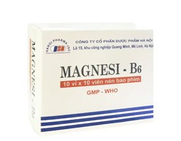 Magnesi - B6 Hà Nội Pharma trị thiếu magnesi (Hộp 10 vỉ x 10 viên)