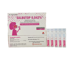Dung dịch Salbutop 0,042% giảm co thắt phế quản ở bệnh nhân từ 2 đến 12 tuổi bị hen suyễn( Hộp 2 vỉ x 5 ống 3ml)