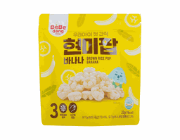 Bánh gạo lứt hữu cơ hình vòng vị chuối Bebedang 20g