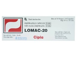 Thuốc Lomac 20mg Cap điều trị viêm loét dạ dày - tá tràng, trào ngược thực quản (10 vỉ x 10 viên)      