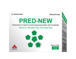 Thuốc Pred-New Sol 5mg/5ml chống viêm, chống dị ứng (Hộp 4 vỉ x 5 ống)