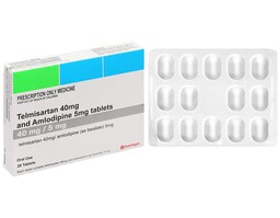 Thuốc Telmisartan 40mg and Amlodipine 5mg Tab điều trị tăng huyết áp vô căn (Hộp 2 vỉ * 14 viên)