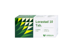 Thuốc Lorastad 10mg điều trị viêm mũi dị ứng, hắt hơi, sổ mũi, viêm kết mạc dị ứng (Hộp 10 vỉ x 10 viên)