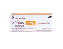 Viên nén bao phim Eliquis 5mg phòng ngừa huyết khối (Hộp 2 vỉ x 10 viên)