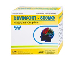 Thuốc Davinfort 800mg/10ml điều trị chứng chóng mặt (Hộp 4 vỉ x 5 ống)