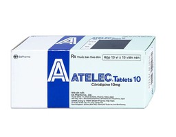 Thuốc Atelec Tablets 10 EA Pharma.điều trị tăng huyết áp (10 vỉ x 10 viên)