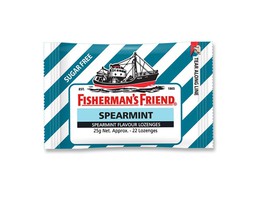 Kẹo con tàu Fisherman's Friend vị spearmint thông cổ, mát họng, thông mũi (Hộp 24 Gói x 25g)
