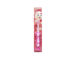 Bàn chải đánh răng Laforin Kids màu hồng lông cotton siêu mềm cho bé tập đánh răng từ 1 tuổi (Vỉ 1 chiếc)