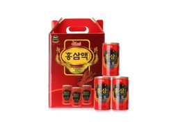 Nước uống hồng sâm đóng lon -Red Ginseng Korea tăng cường sức khỏe hộp 10 chai