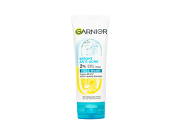 Gel rửa mặt Garnier Bright Anti-Acne Face Wash làm sạch sâu, ngừa mụn hiệu quả (Tuýp 100ml)