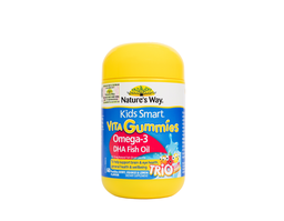 Viên nhai Kids Smart Vita Gummies Omega-3 DHA Fish Oil hỗ trợ phát triển não bộ và thị lực (Lọ 60 viên)