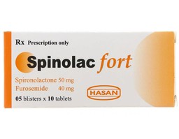 Thuốc Spinolac Fort Tab điều trị xơ gan, suy tim sung huyết mạn tính (5 vỉ * 10 viên)
