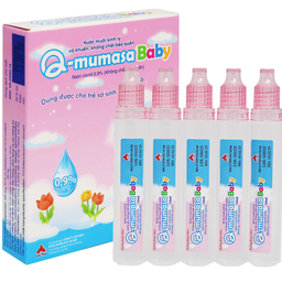 Nước muối sinh lý Q-mumasa Baby Eye drops 0.9% 10ml nhỏ rửa mắt, mũi phòng và điều trị các bệnh về mắt, mũi (hộp 5 ống)