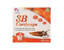 Viên uống 3B Cordyceps hỗ trợ ăn ngon, giảm mệt mỏi (Hộp 10 vỉ x 10 viên)
