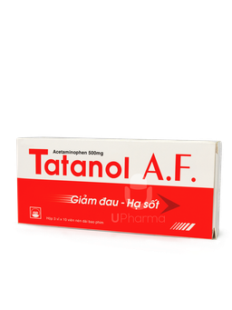 Thuốc Tatanol A.F 500mg giảm đau, hạ sốt (Hộp 3 vỉ x 10 viên)