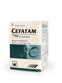 Thuốc Cefatam 750mg điều trị nhiễm khuẩn (Hộp 10 vỉ x 10 viên)