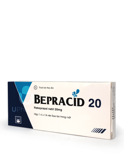 Thuốc Bepracid 20mg trị trào ngược dạ dày - thực quản (Hộp 1 vỉ x 14 viên)