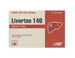 Thuốc Liverton 140mg bảo vệ và giải độc gan, hỗ trợ các rối loạn về gan (Hộp 10 vỉ x 10 viên)