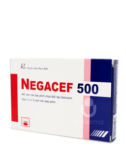 Thuốc Negacef 500mg điều trị nhiễm khuẩn (Hộp 2 vỉ x 5 viên)