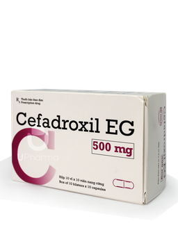 Thuốc kháng sinh Cefadroxil EG 500mg điều trị nhiễm khuẩn (Hộp 10 vỉ x 10 viên)