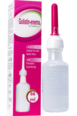 Dung dịch thụt trực tràng Golistin - enema for children điều trị táo bón không thường xuyên (Hộp 1 lọ 66ml)