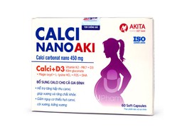 Calci Nano Aki - Bổ sung calci giúp xương răng chắc khỏe (Hộp 6 vỉ x 10 viên)