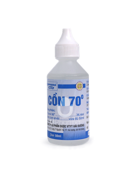 Cồn 70 độ HD sát trùng dụng cụ y tế, vết thương (chai 50ml)