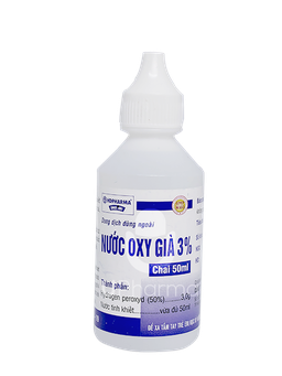 Nước oxy già 3% HD giúp sát khuẩn, làm sạch các vết thương 50ml
