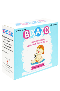 Thuốc Bixazol trị nhiễm khuẩn hô hấp, tiêu hóa, tiết niệu (hộp 4 vỉ x 5 ống x 10ml)