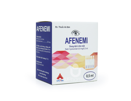 Dung dịch nhỏ mắt Afenemi 0.18% giảm khô mắt, mỏi mắt (Hộp 4 vỉ x 5 ống)